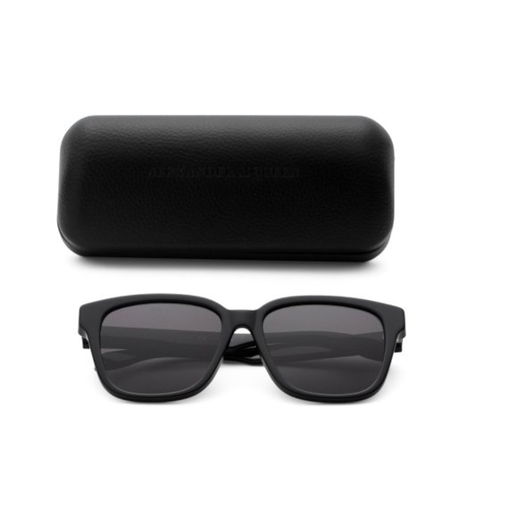 ALEXANDER MCQUEEN Black/Grey Designer Sunglasses